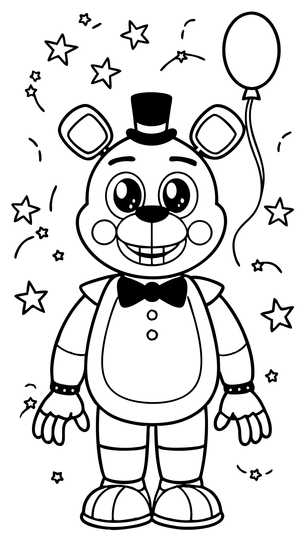 mignon cinq nuits sur les pages à colorier de Freddy